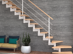 Scara Manhattan - lemn fag masiv + metal, palier reglabil